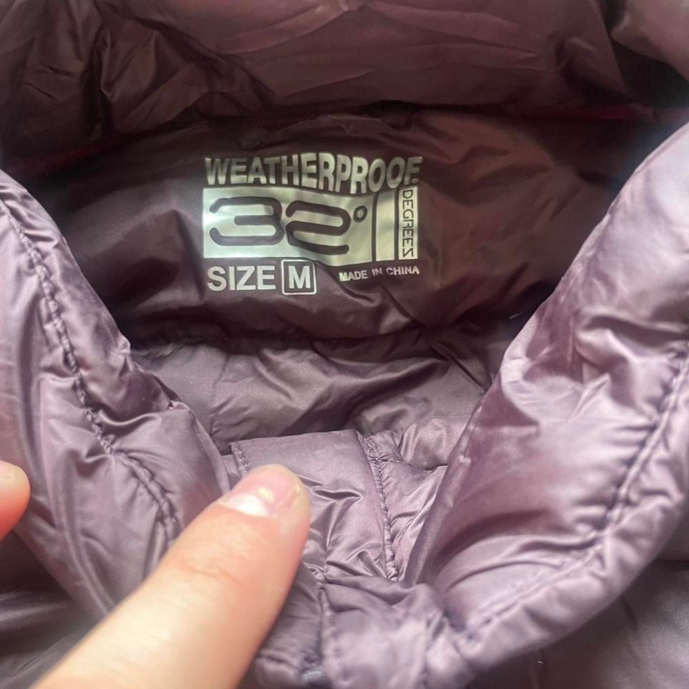 32 Degrees‎ Puffer Vest Weatherproof Down Purple Vest size M - Picture 6 of 7